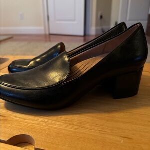 Life Stride Black Leather Shoes